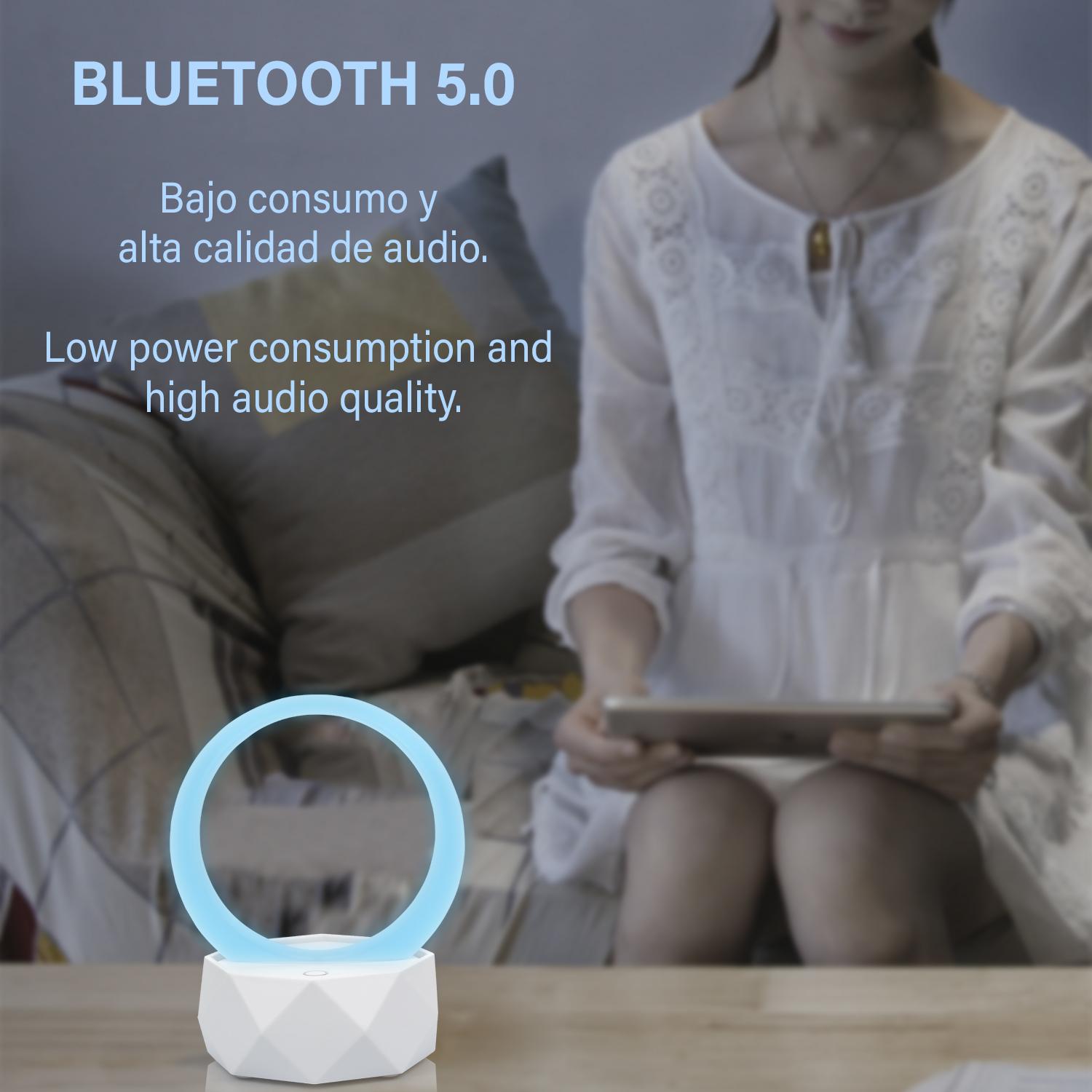 Altoparlante Y1 Bluetooth 5.0, con anello di luce ambientale a LED RGB.