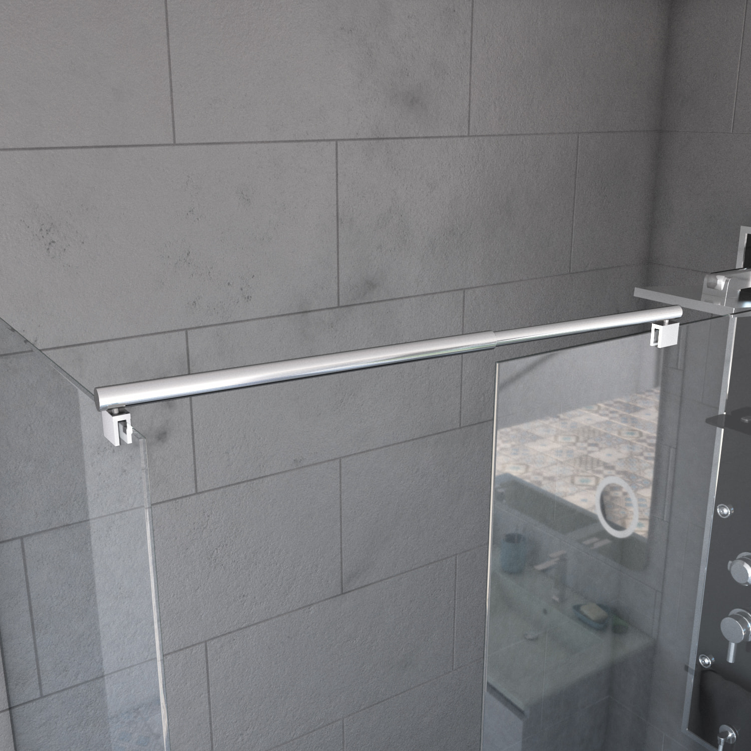 Barre de fixation - liaison - pour douche à l'italienne - FREEDOM 2 LINK - BARRE DE LIAISON