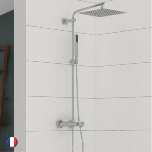 KINEDO Colonne de douche Aquazen chromée carrée thermostatique