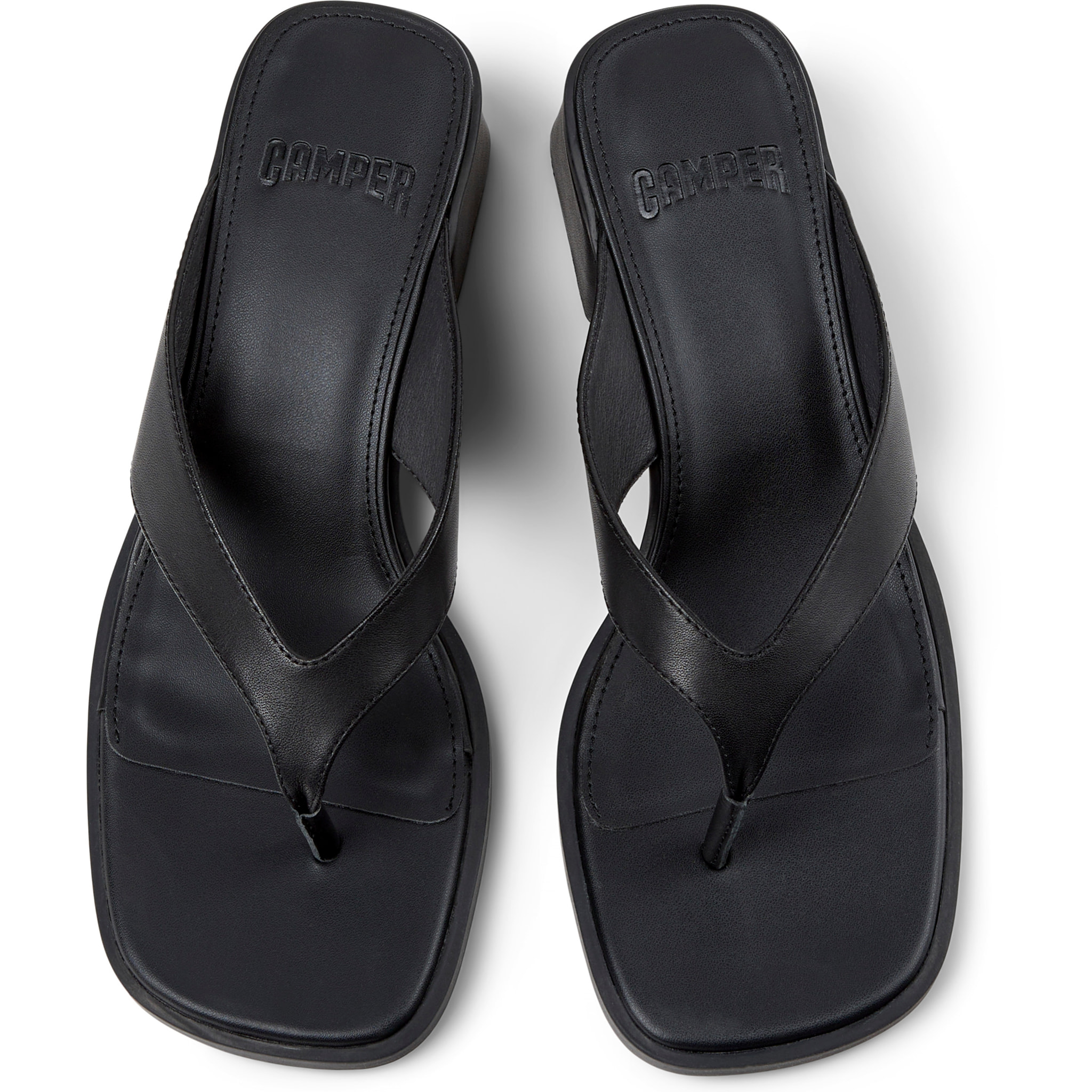 Sandalias - CAMPER Kora Sandal - Negro - Cuero liso