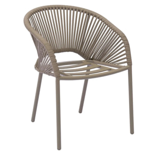 Fauteuil de jardin Oryon empilable café