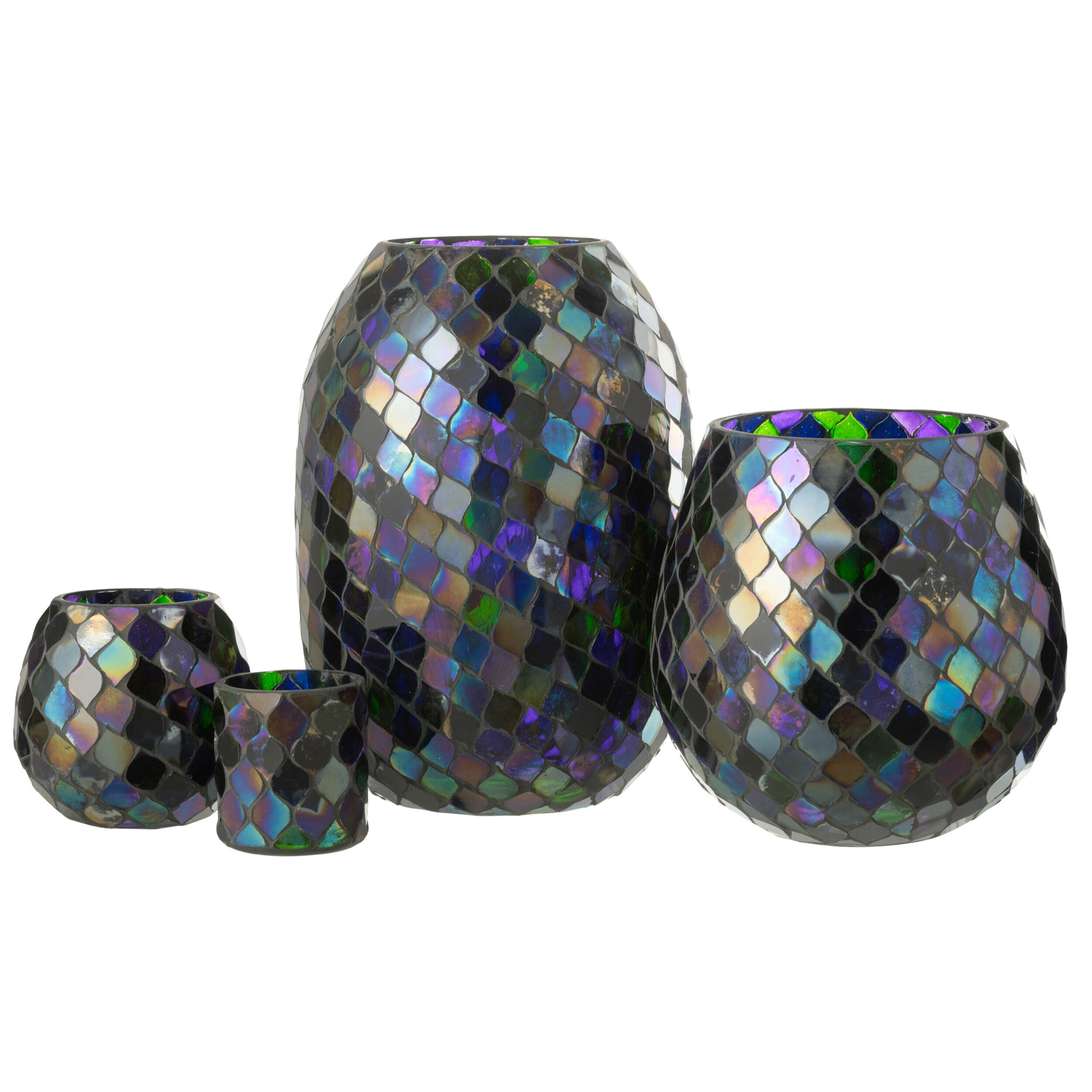 J-Line photophore Mosaïque - verre - mauve - extra large