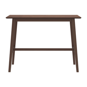 Table de bar rectangulaire 4 personnes en bois foncé 120 cm - Buvette