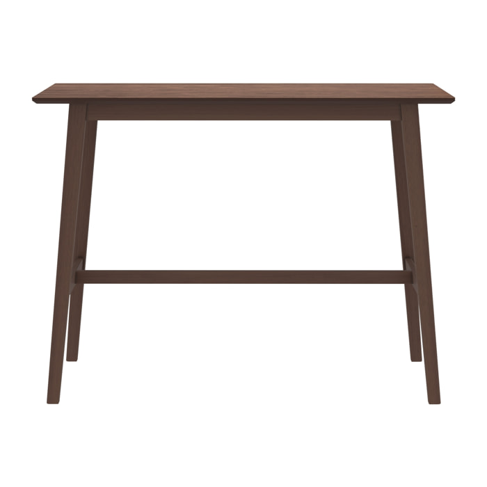 Table de bar rectangulaire 4 personnes en bois foncé 120 cm - Buvette
