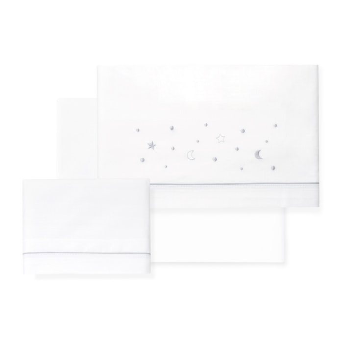 Juego de Sábanas para Minicuna mod. Estrellas Luna