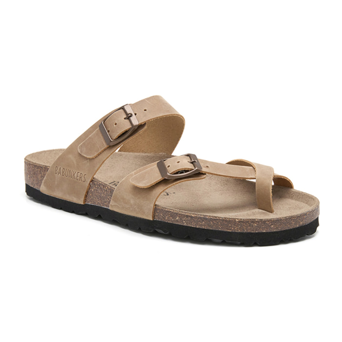 SANDALIA BABUNKERS MARRON