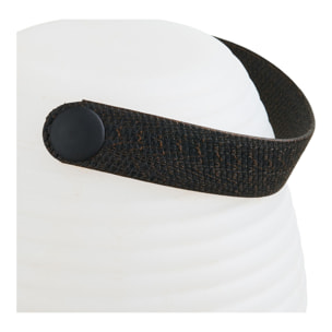 Lampada LED RGB ricaricabile Derry in PE bianco con manico — ø13×12 cm