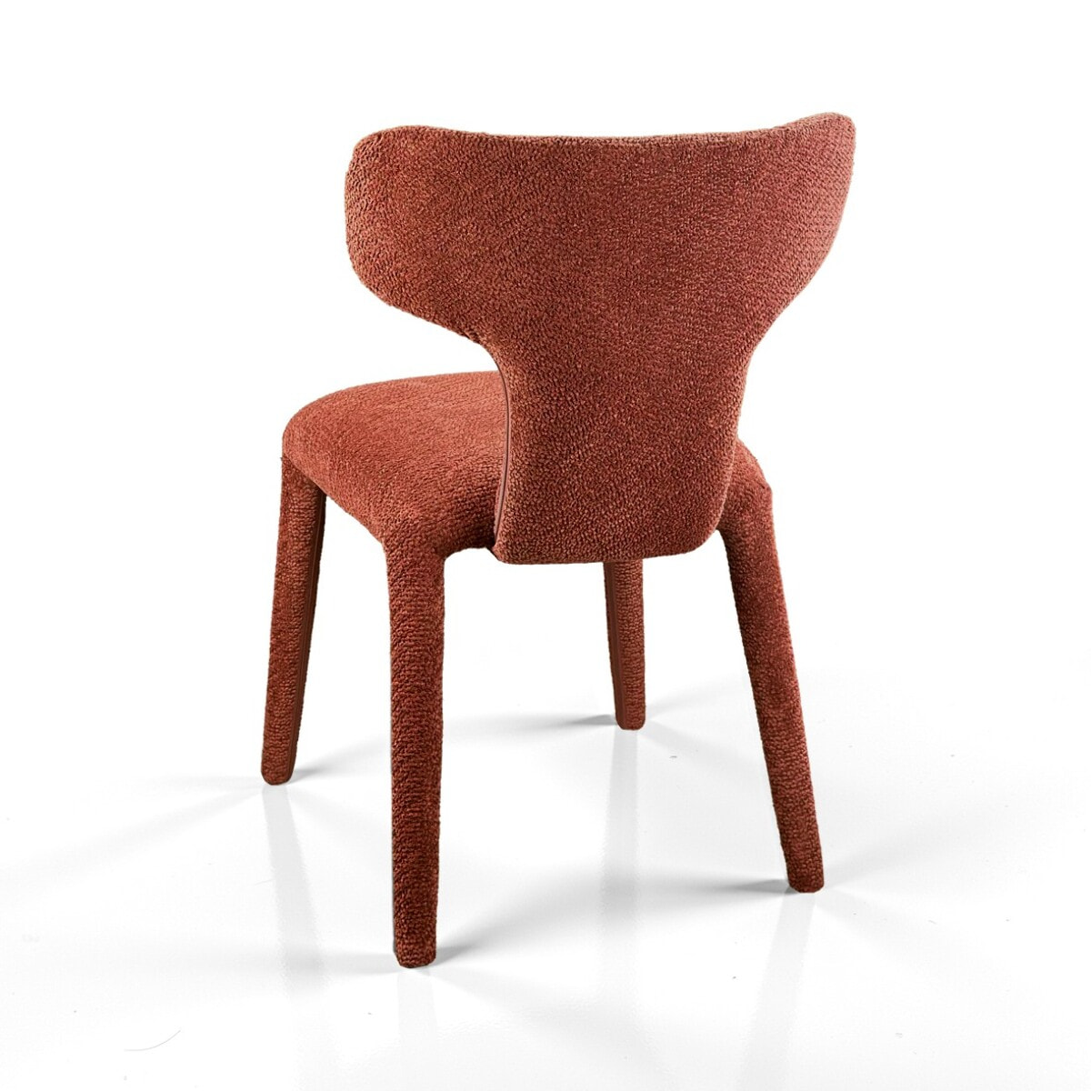 Lot de 2 chaises de salle à manger Tomasucci HERD, en tissu, rouge brique, 60 × 50 × 81 cm