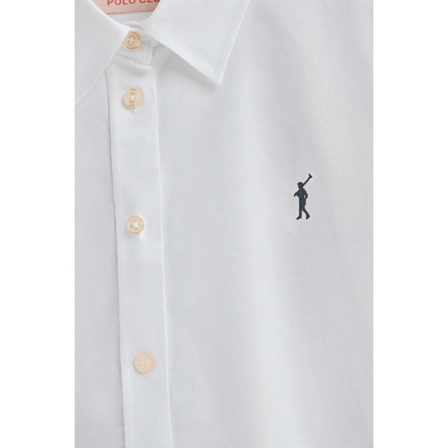 Camisa blanca de corte recto con logo Rigby Go