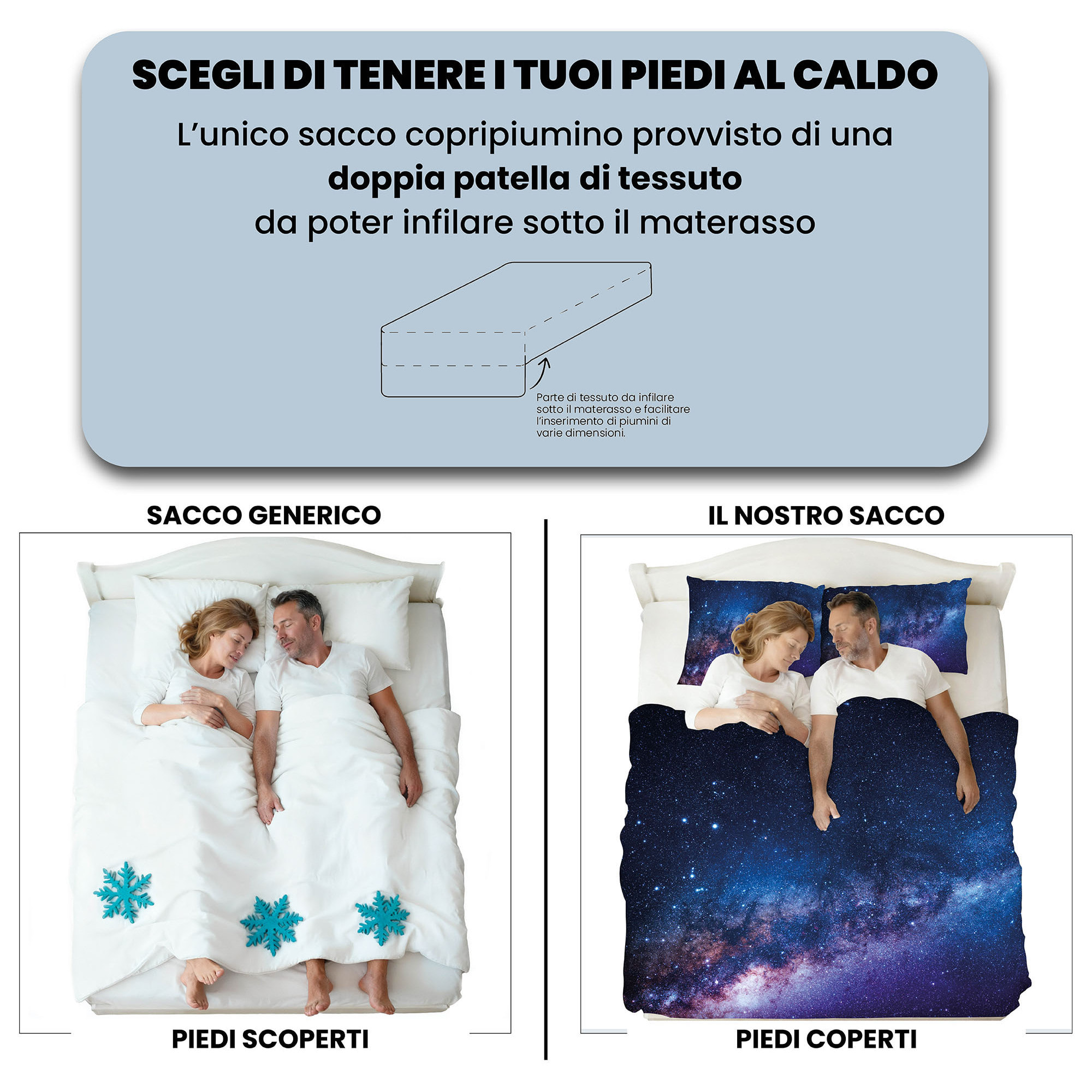 PARURE COPRIPIUMINO GOODNIGHT - STAMPA DIGITALE 100% Microfibra