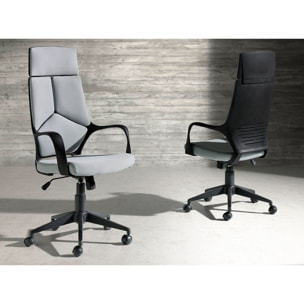 Sillón Angel Cerdá de oficina con grazos tapizado en tela patas en acero con ruedas 63x63x117cm