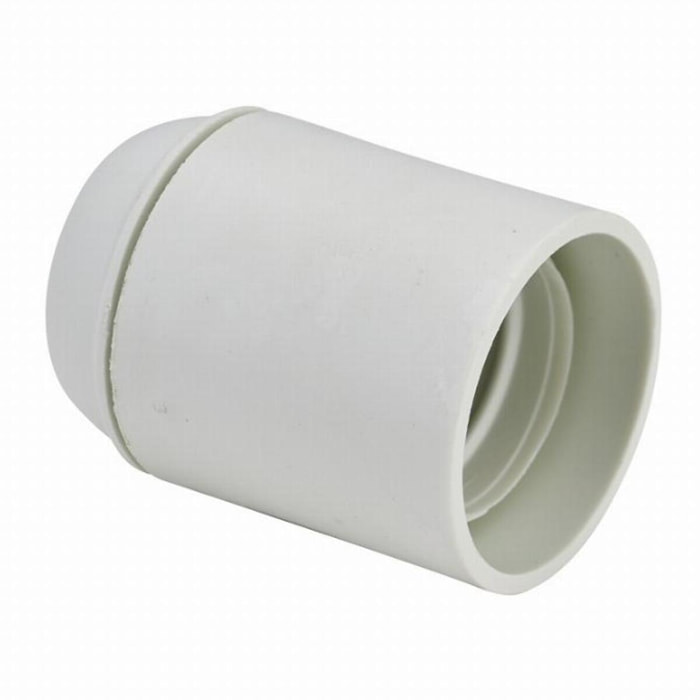 Douille E27 chemise lisse raccord fileté de 10mm DEBFLEX Blanc - 712650