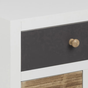 Table de chevet 4 tiroirs multicolore WILLIAM