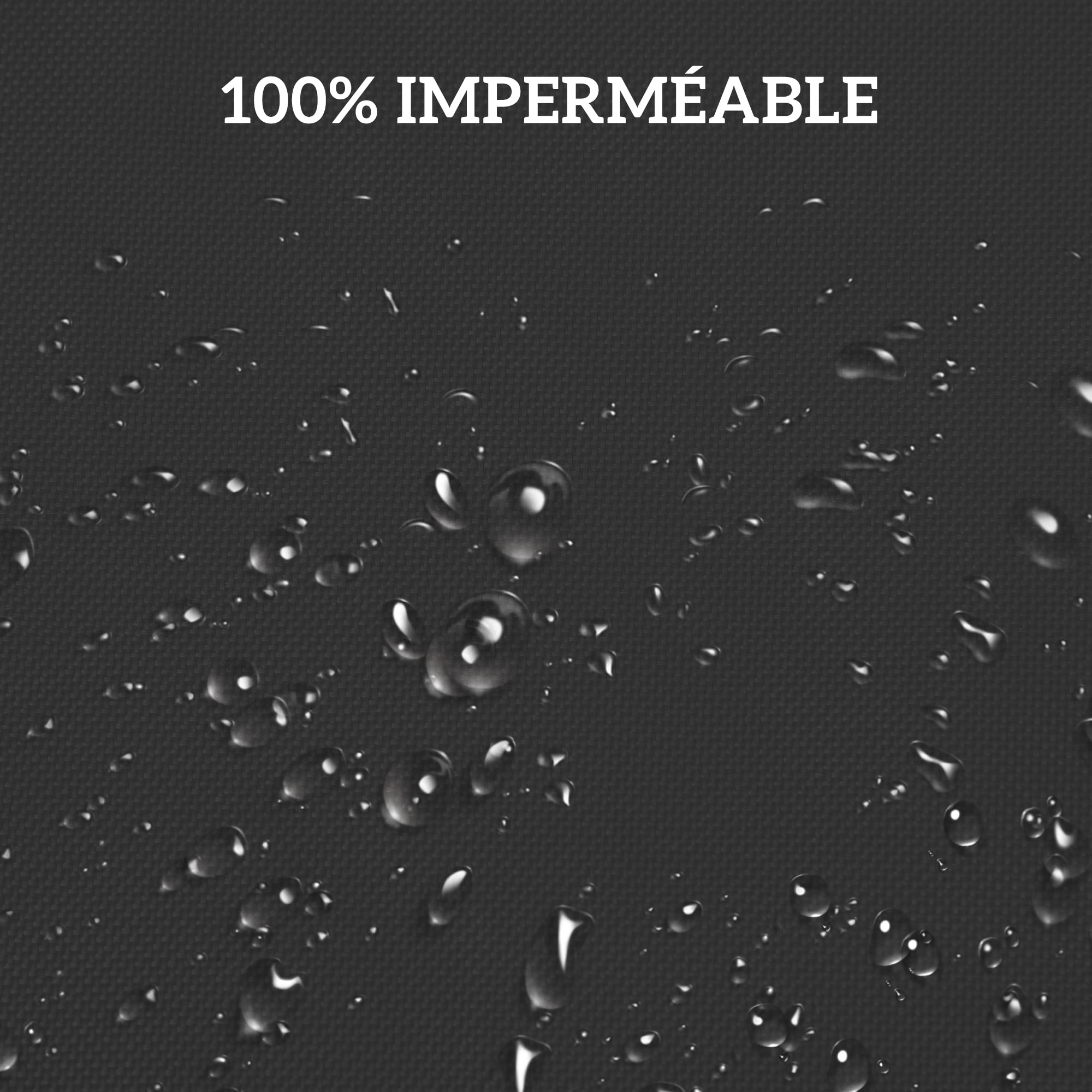 Housse canapé exterieur 3 places - housse salon de jardin - dim. 218x111x63/101cm - polyester haute densité noir