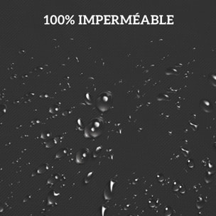 Housse canapé exterieur 3 places - housse salon de jardin - dim. 218x111x63/101cm - polyester haute densité noir