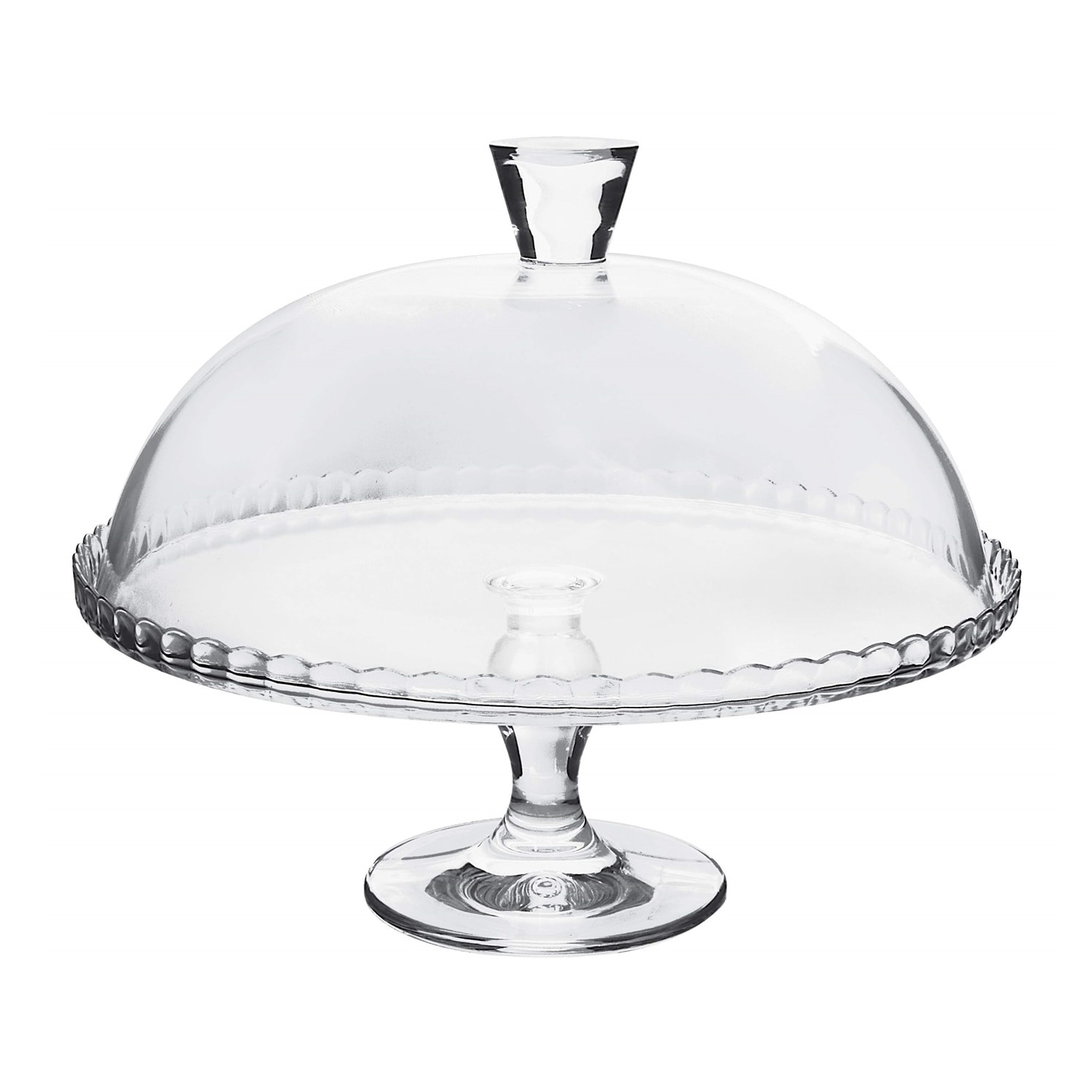 Set 2 pezzi alzata con campana Pasabahce – Patisserie, Vetro, Trasparente