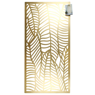 DECO MURALE METAL FEUILLE DORE 45X90CM