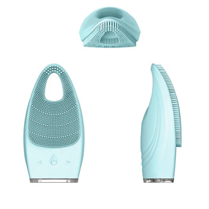 Detergente facciale elettrico con batteria ricaricabile. 15 intensità, modalità massaggio. Trattamento dell'acne, pulizia profonda, detergente per pori.