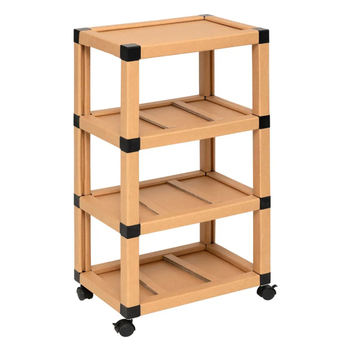 Tour de rangement Cardy beige/noir