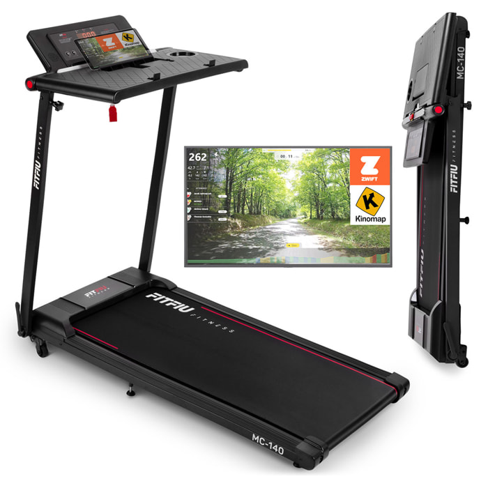 Cinta de correr con soporte para PC FITFIU 12km/h,1500w, conectividad app