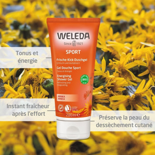WELEDA - LOT Rituel corps et douche - Huile de massage Arnica 2x200ml + Gel douche sport à l'Arnica 1x200ml - pour Sportifs - Vegan*- Certifié Natrue** - Flacon 200ml et Tube 200ml