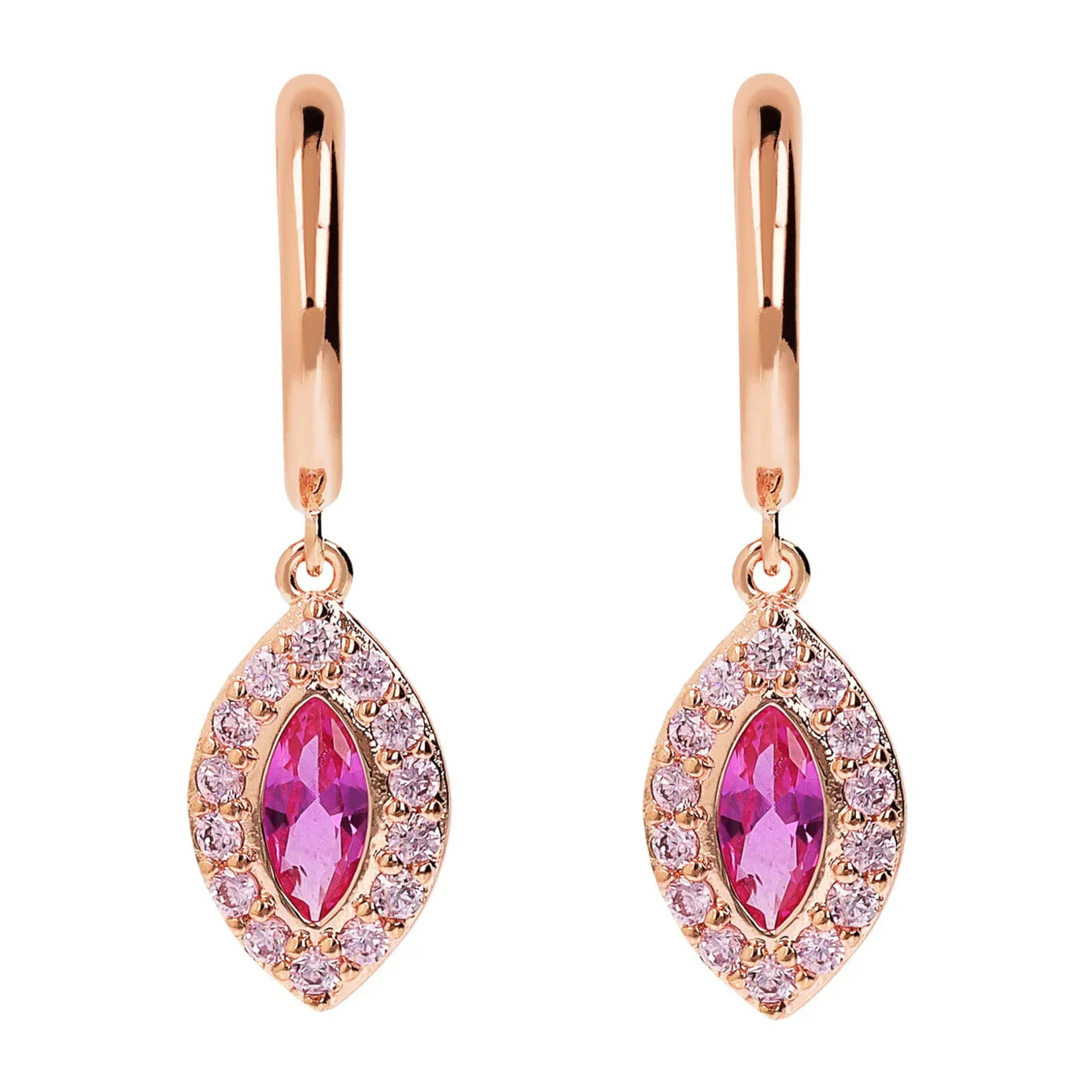 Orecchini Pendenti Marquise con Cubic Zirconia Gialle