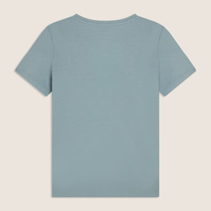 T-shirt Manica Corta con Decori Floreali e Borchie