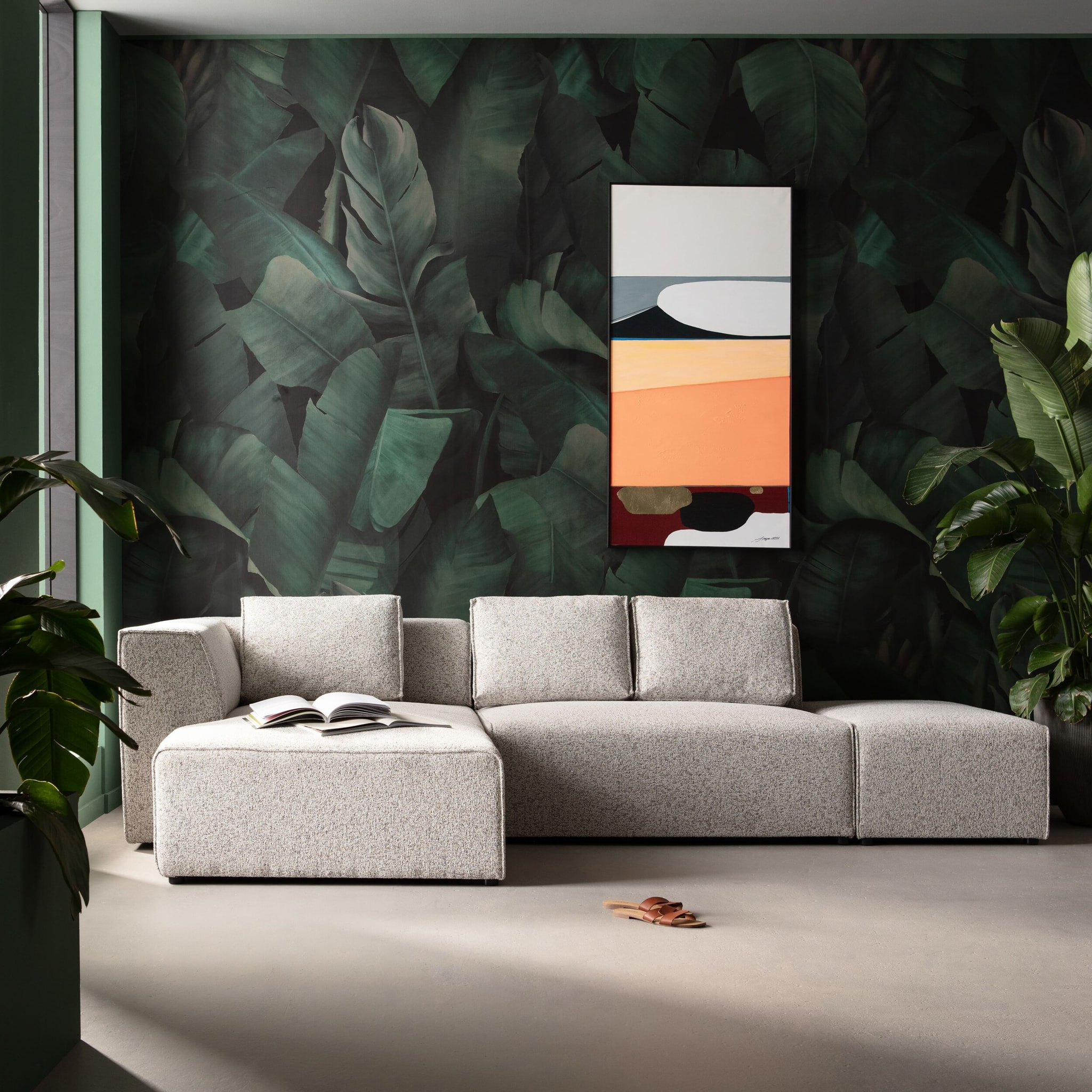 Canapé d'angle Infinity droite machiato Kare Design