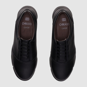 Zapatos de Piel - Negro - Tacón: 3 cm