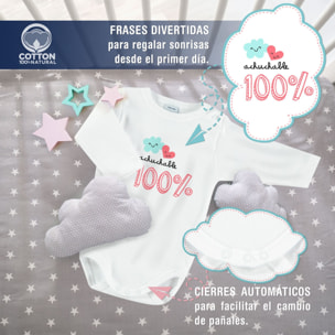 Body bebé manga larga personalizado frases