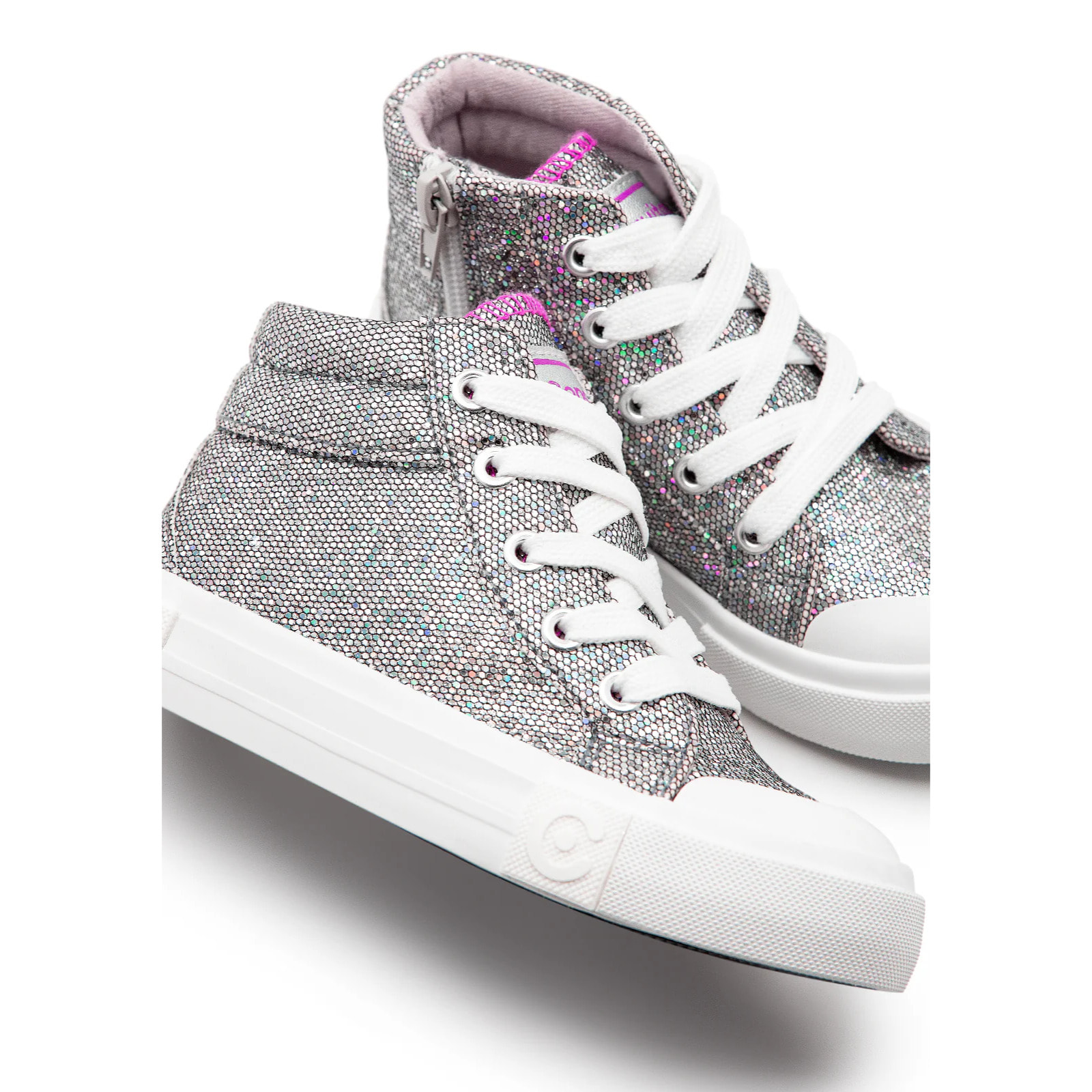 Zapatillas Altas Glitter Gris