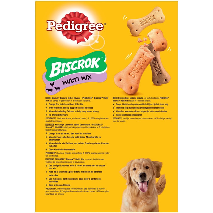 PEDIGREE Biscrok Biscuits croquants multi mix pour chien 12x500g