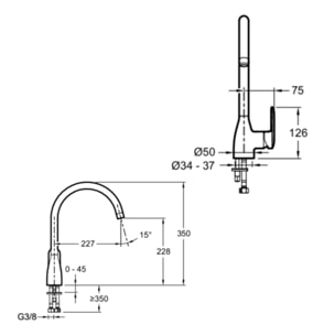 Robinet de cuisine Kumin