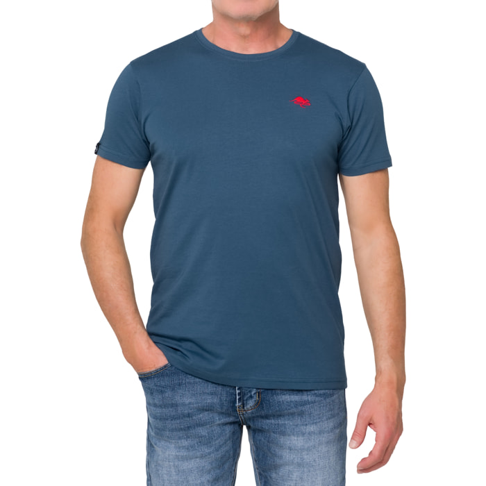 Camiseta de algodón 180 gr Hot Buttered Mistral azul índigo