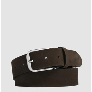 Piquadro Cintura in pelle scamosciata con fibbia ad ardiglione