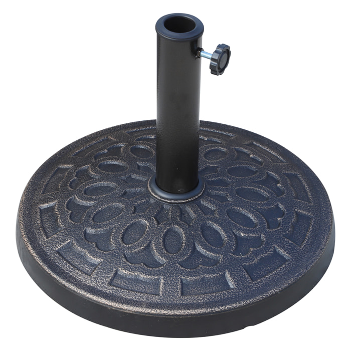 Base de Sombrilla de Resina Acero 44 x 34 cm Bronce
