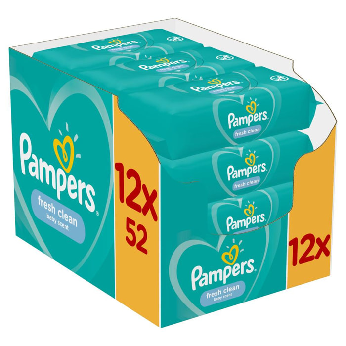 12x52 Lingettes Fresh Clean, Pampers