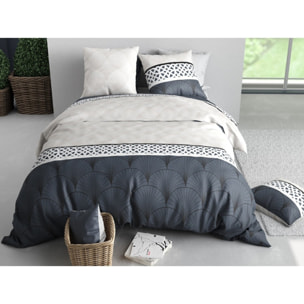 Parure housse de couette imprimée + 2 taies Arcadia