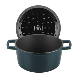 Cocotte en fonte ronde   - "Masseiron Emeraude"