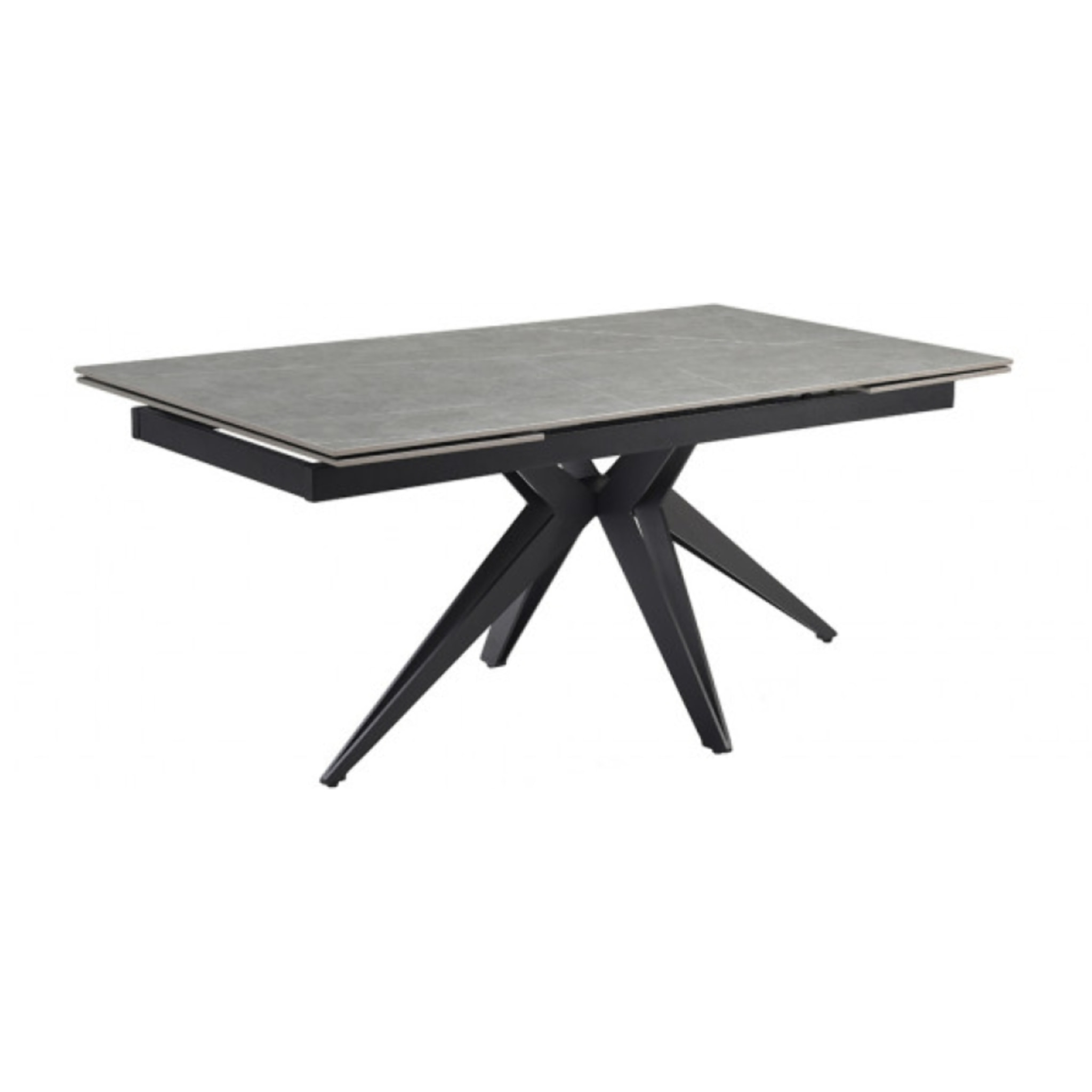 Table extensible en céramique marbre grey L160/240cm - 9 piètements - UNIK