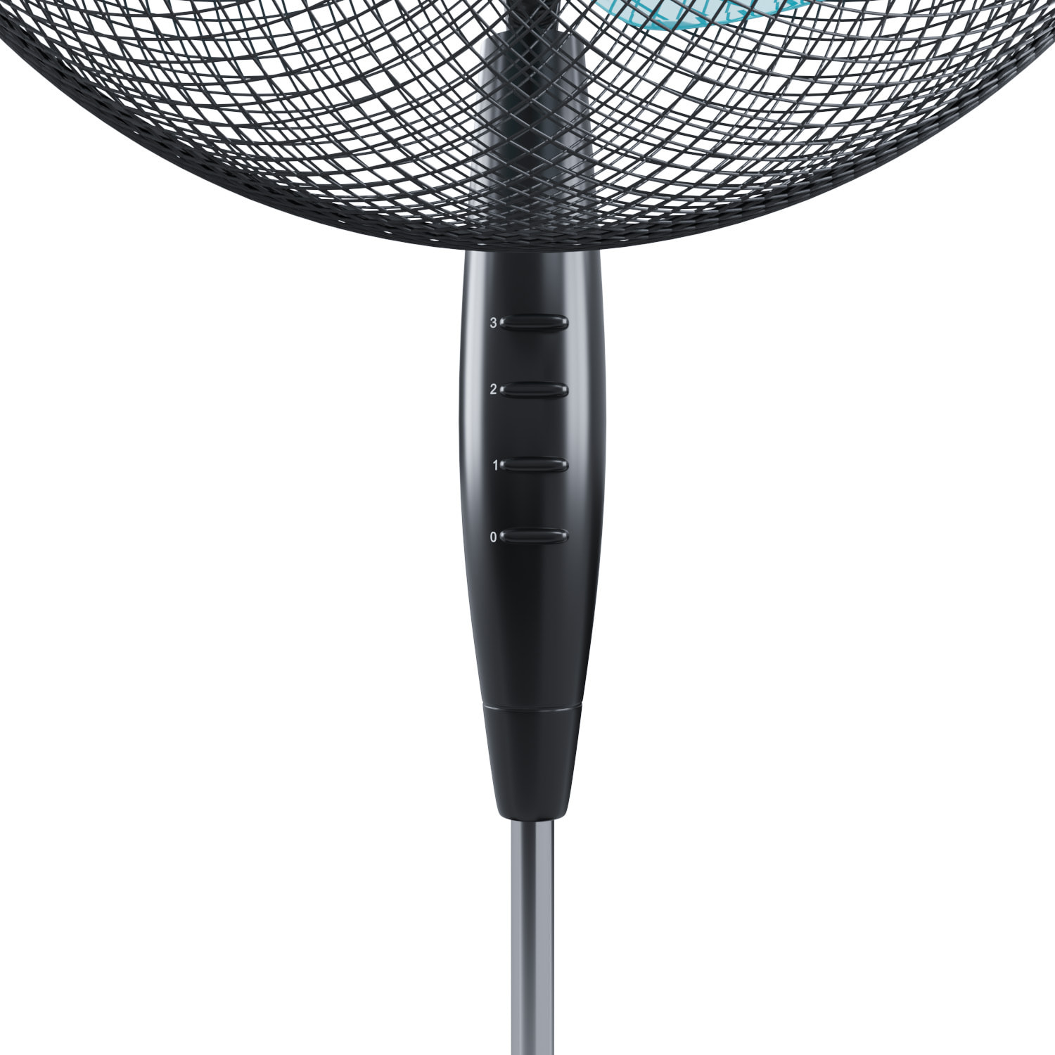 Ventilatore A Piantana Potente Da 50W Per Pavimento Pale Da 40 Cm Silenzioso 3 Velocità Oscillante Altezza e Inclinazione Regolabili Nero E Azzurro