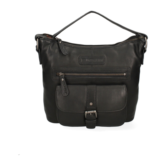 Borsa a tracolla da uomo - Modello False - Vera pelle - 31.0 x 23.0 x 12.0 cm