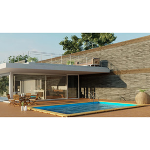 Piscine hors sol bois rectangulaire 6,2 x 4,2 x 1,33 m EVORA