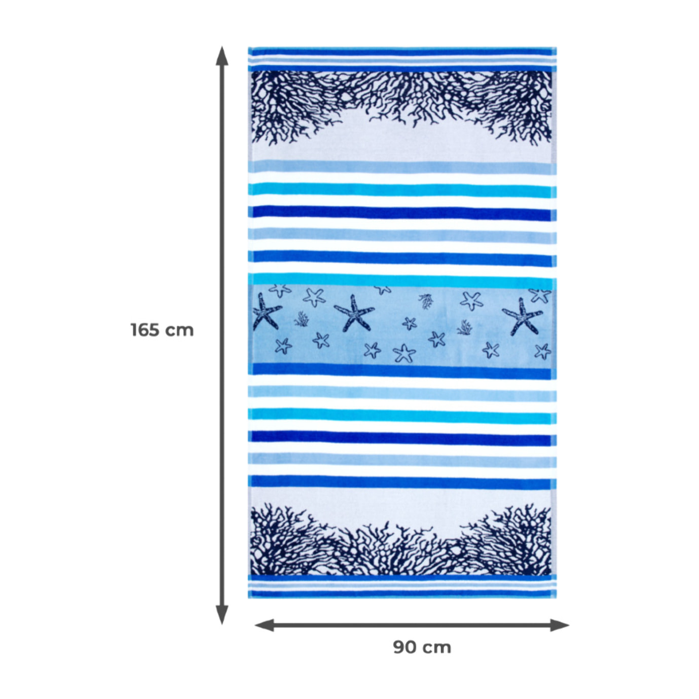 Telo Mare Spugna Jacquard Spiaggia Disegno Queensland