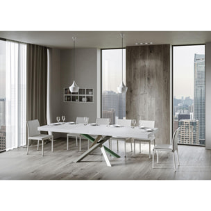 Mesa extensible 90x160/264 cm Volantis Premium Fresno Blanco estructura multicolor 4/A