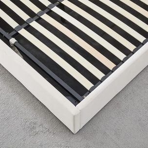 Lit Coffre en velours beige Nemesis