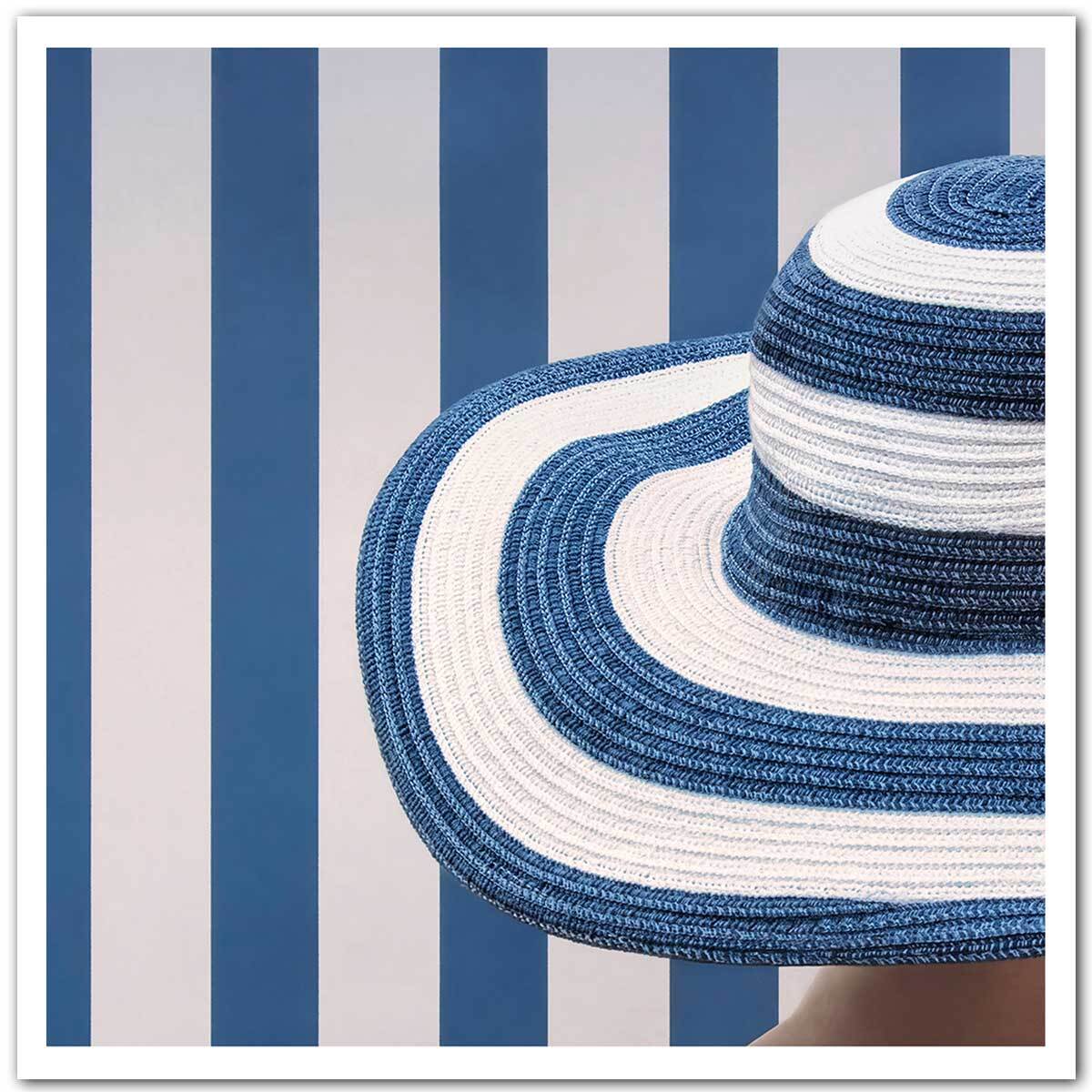 Poster rayure azur Affiche seule