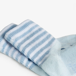 Pack calcetines recién nacido unisex estampados, azul