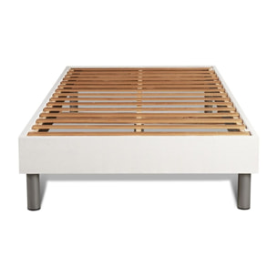 Ensemble Matelas Sommier 90x200 cm - Sommier Blanc (en kit) - Form