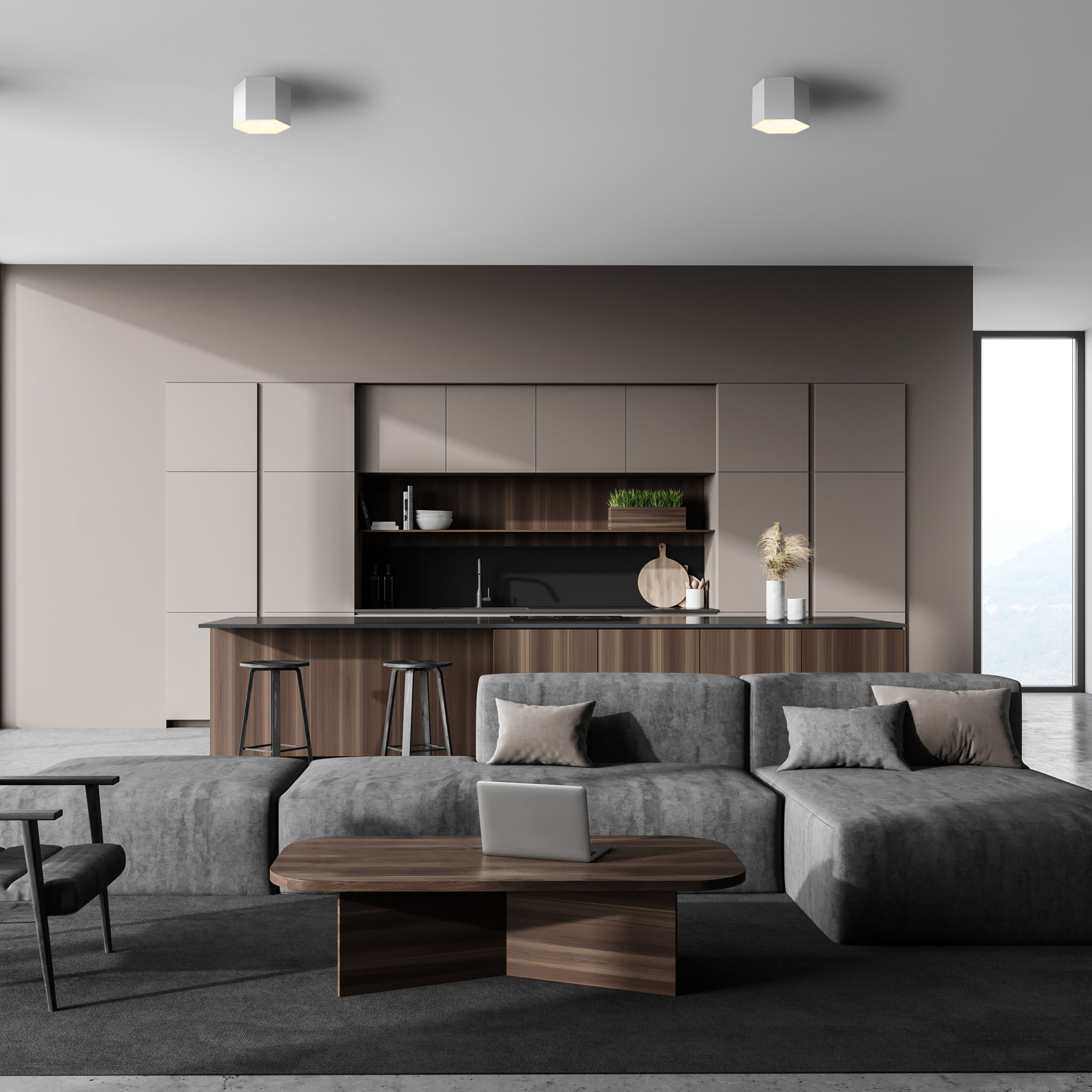 LEDS C4 Plafon Six 220Mm Led 13W 3000K Blanco